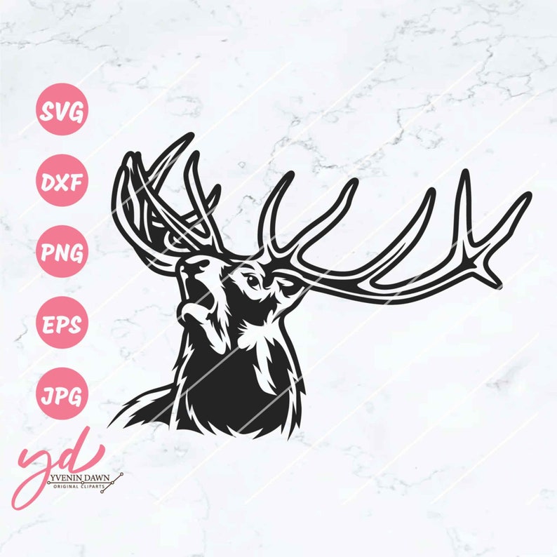 Elk Deer Svg Elk Antler Svg Deer Svg Hunting Svg Deer - Etsy
