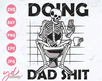 Lustige Skelett Papa SVG | Vatertag Shirt Design (Digitaler Download)