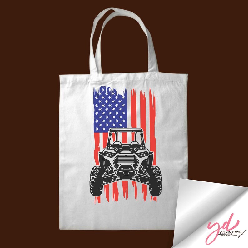 USA Flag ATV SVG: Offroad Vehicle Clipart (Digital Files) image 5