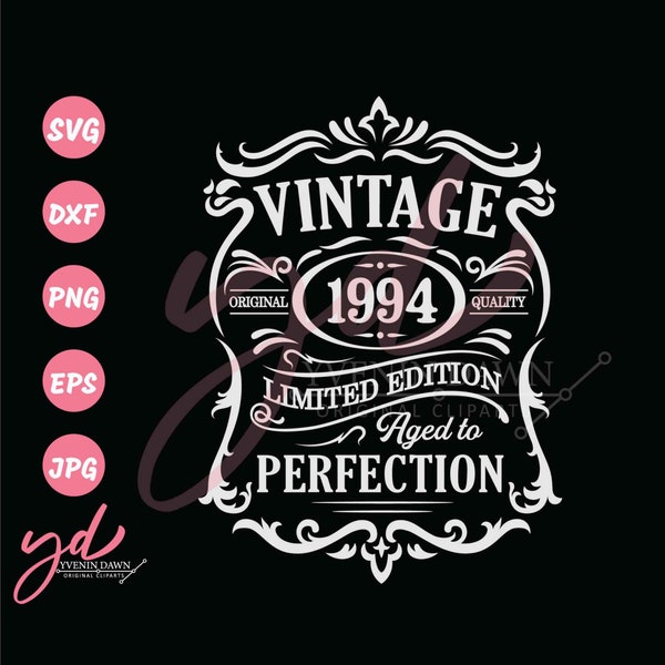 30th Birthday Svg | Aged to Perfection Svg | 30th Birthday Shirt | Vintage 1994 Svg | 1994 Aged to perfection | 30th Birthday Gift Idea