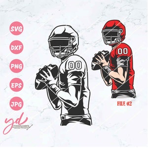 Football Player Svg | Sports Svg | Football Svg | Customized Football Player Svg | Football Team Colored Layers | Football Player Png Eps