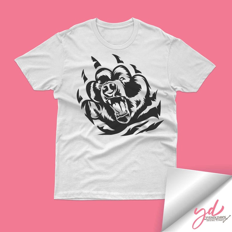 Bear Scratch Svg Bear Svg Bear Logo Svg Grizzly Bear Svg Etsy