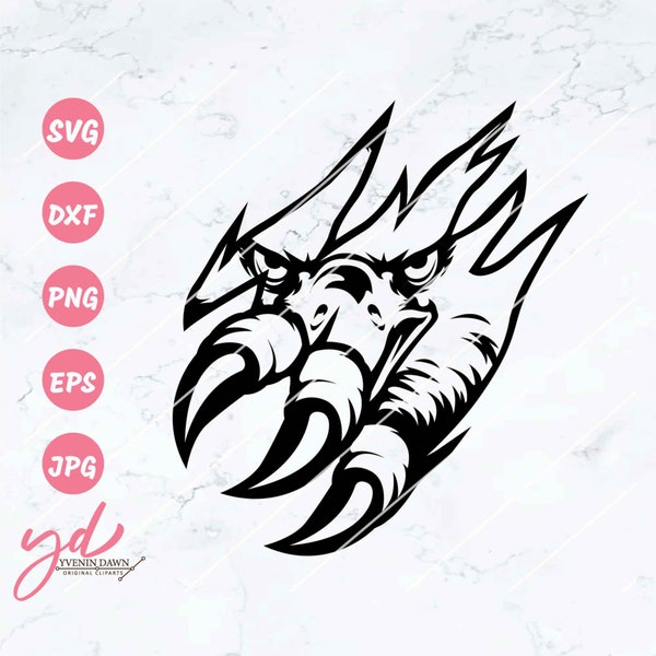 Eagle Scratch Svg | Griffe Scratch Svg | Griffe d’aigle Svg | Eagle Svg | Décalcomanies d’aigle | Eagle Animal Svg | | à gratter les animaux Png Dxf Eps Jpg