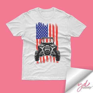 USA Flag ATV SVG: Offroad Vehicle Clipart (Digital Files) image 3