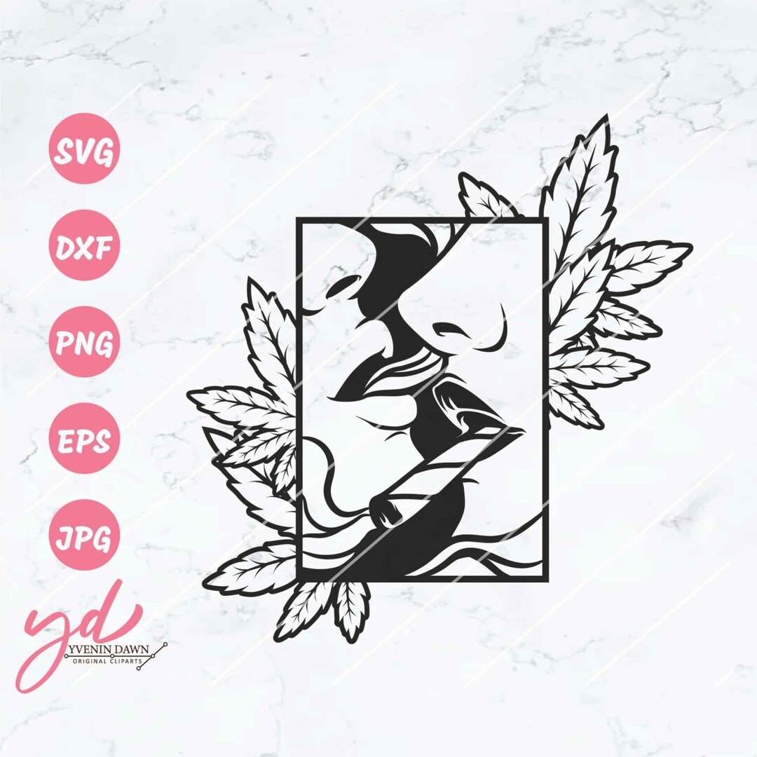 Weed Kiss Svg Png Smoking Weed Svg Sexy Lips Svg Weed Leaf Svg Smoking