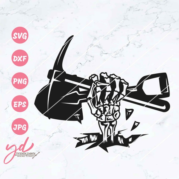 Mining Skeleton Hand Svg | Miner Svg | Mining Svg | Skeleton Hand Svg | Mining Tools Svg | Coal Miner Svg | Coal Mining Svg | Shovel Axe Png