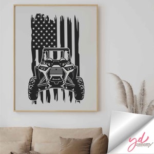 USA Flag ATV SVG: Offroad Vehicle Clipart (Digital Files) image 6