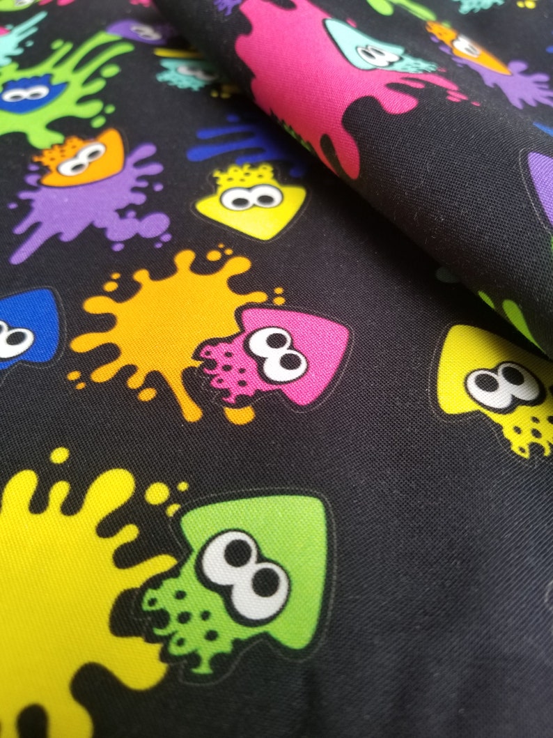 Splatoon Cloth Splatoon Squids soft Cotton Fabric MADE TO ORDER - Etsy