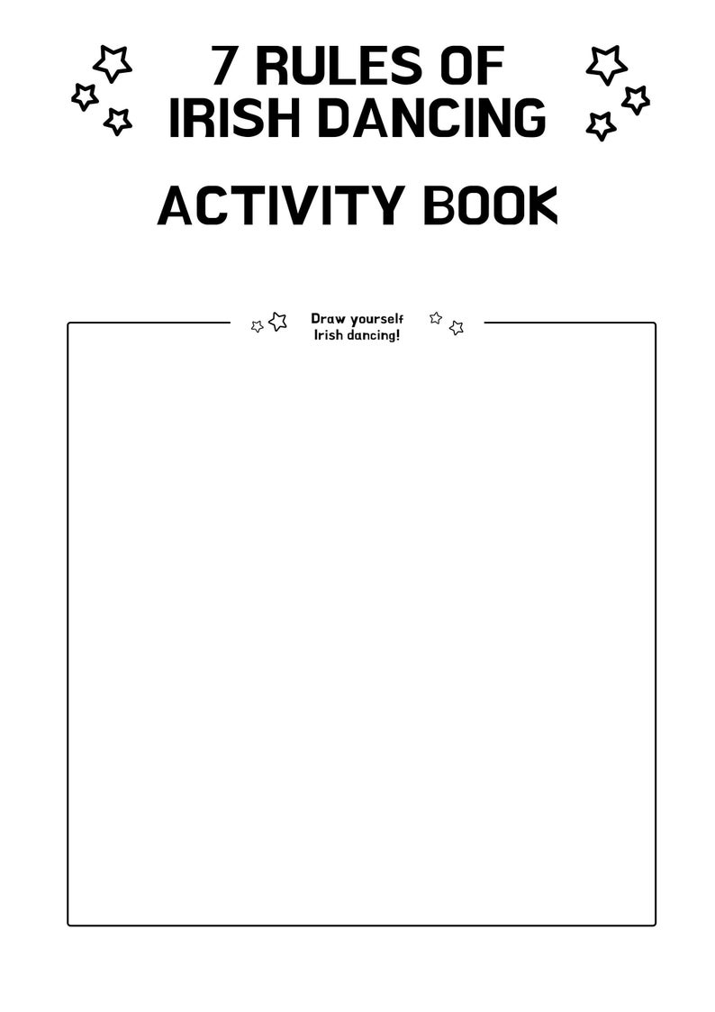 Irish Dance Activity Book 7 Rules of Irish Dancing Etsy