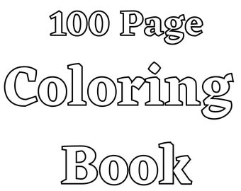 Adult Coloring Book Printable | 100 Pages
