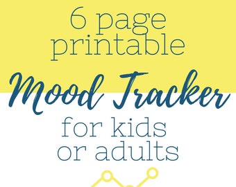 Mood Tracker stampabile / Bambini o Adulti, 6 pagine originali