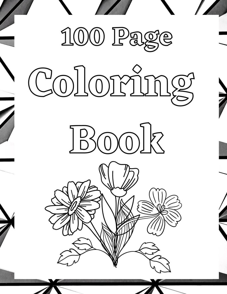 Adult Coloring Book Printable | 100 Pages - Etsy