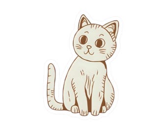 Cute Cat Kiss-Cut Stickers for Pet Lovers, Journal Decor, Laptop Stickers, Gift for Cat Owner, Fun Cat Sticker Pack