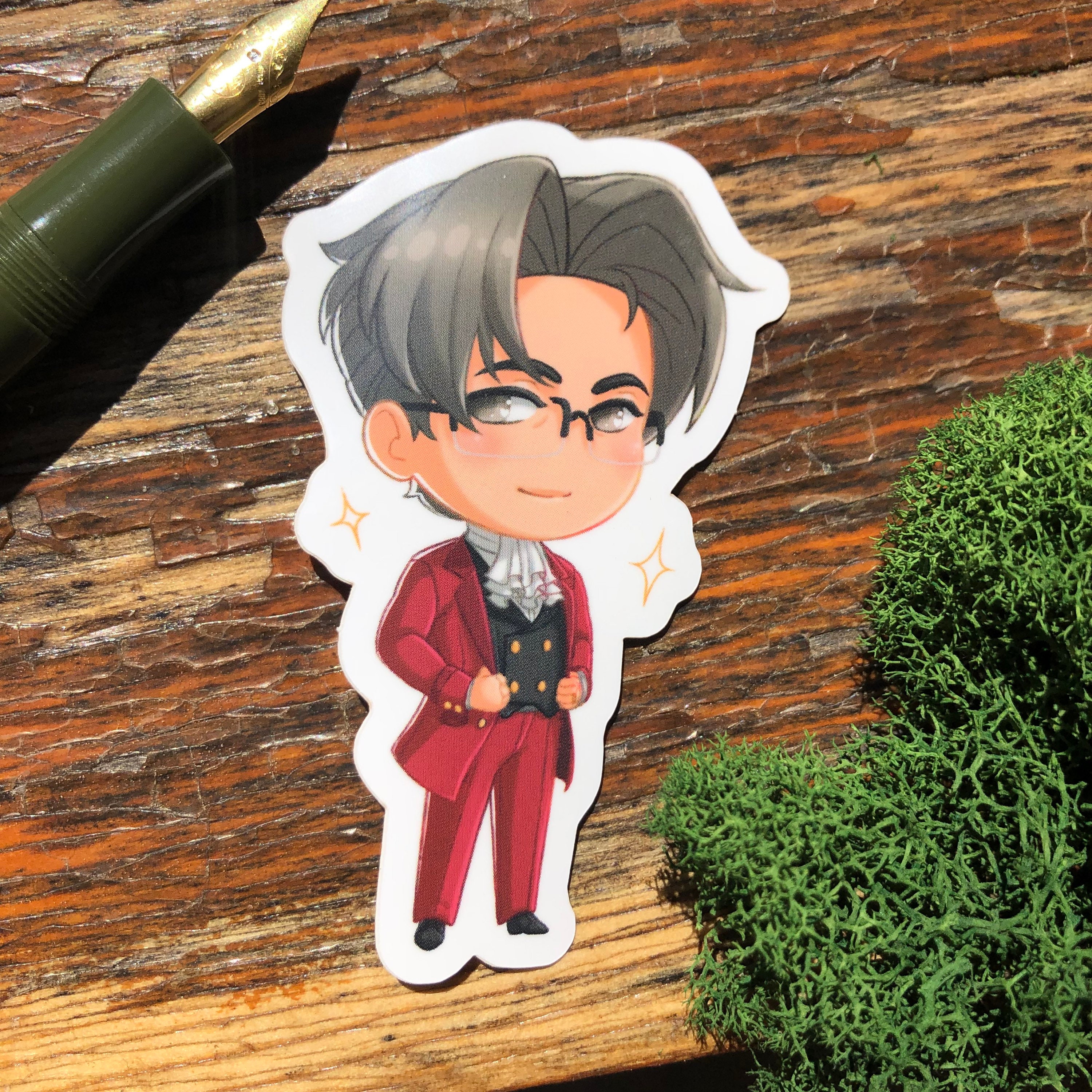 Ace Attorney Investigations Edgeworth Sprite Sticker for Sale by vivianby