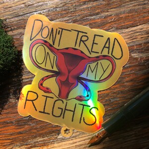 Pro-Choice Uterus Snake Holographic Sticker (Donation Item)