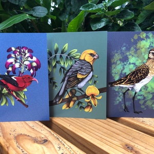 Hawaiian I'iwi Bird Print - Hand + Digital Limited Edition