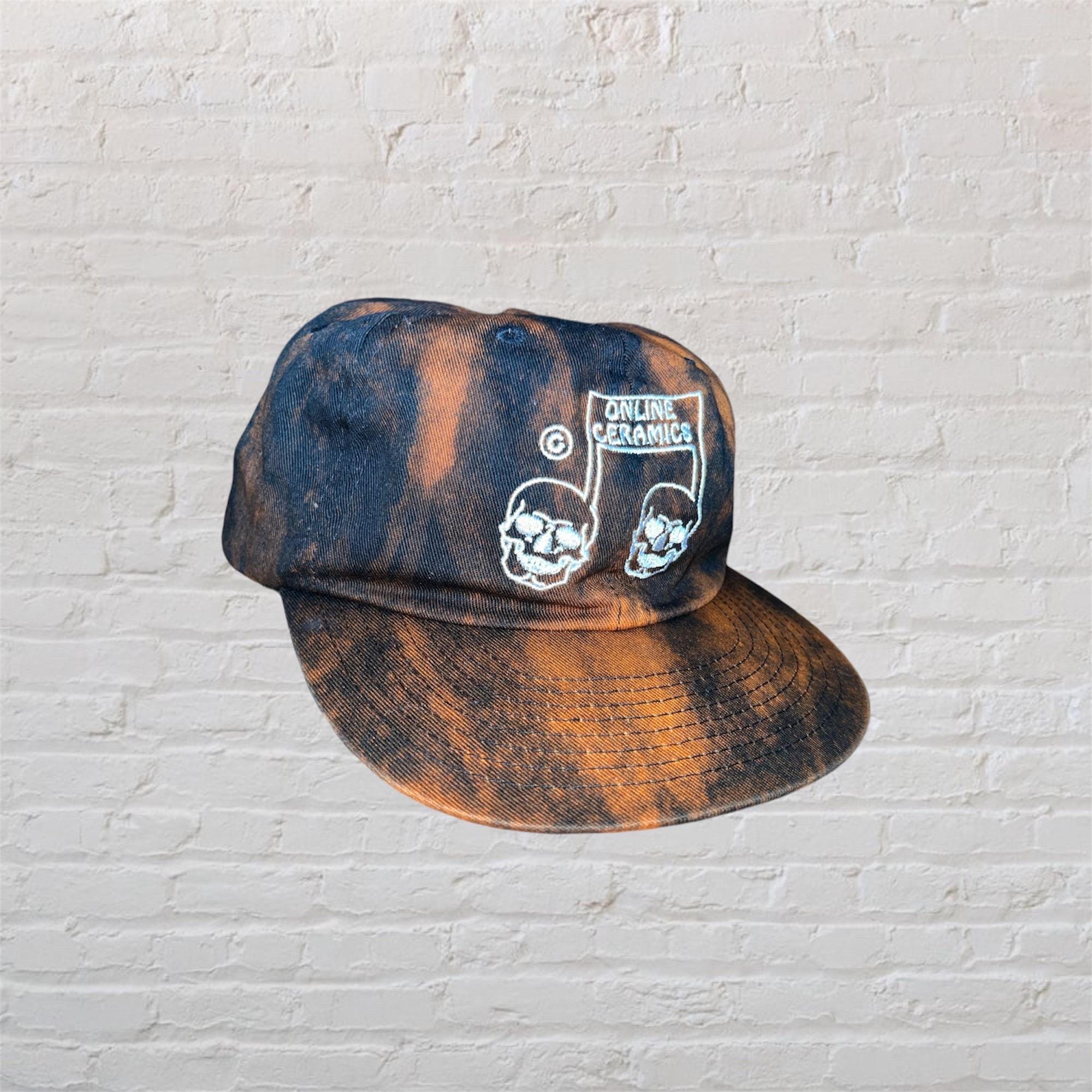 Reverse Dye Online Ceramics Music Note Skull Baseball Skater Cap 