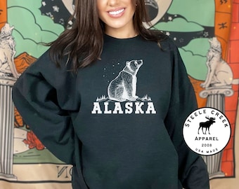 Alaska Sweatshirt, US State Sweatshirt, Alaska Cruise Travel, State of Alaska, AK Shirt, Alaska Cruise Sweatshirt, AK Travel Sweatshirt