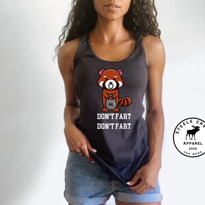 Don&#39;t Fart Tank Top, Red Panda Tank, Funny Weightlifting Tank, Kettle Bell Tank, Gym Workout Tank, Cute Gym Tank, Red Panda, Training Tank
