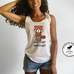 Don&#39;t Fart Tank Top, Red Panda Tank, Funny Weightlifting Tank, Kettle Bell Tank, Gym Workout Tank, Cute Gym Tank, Red Panda, Training Tank