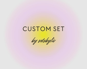 Juego de uñas postizas personalizadas hechas en casa