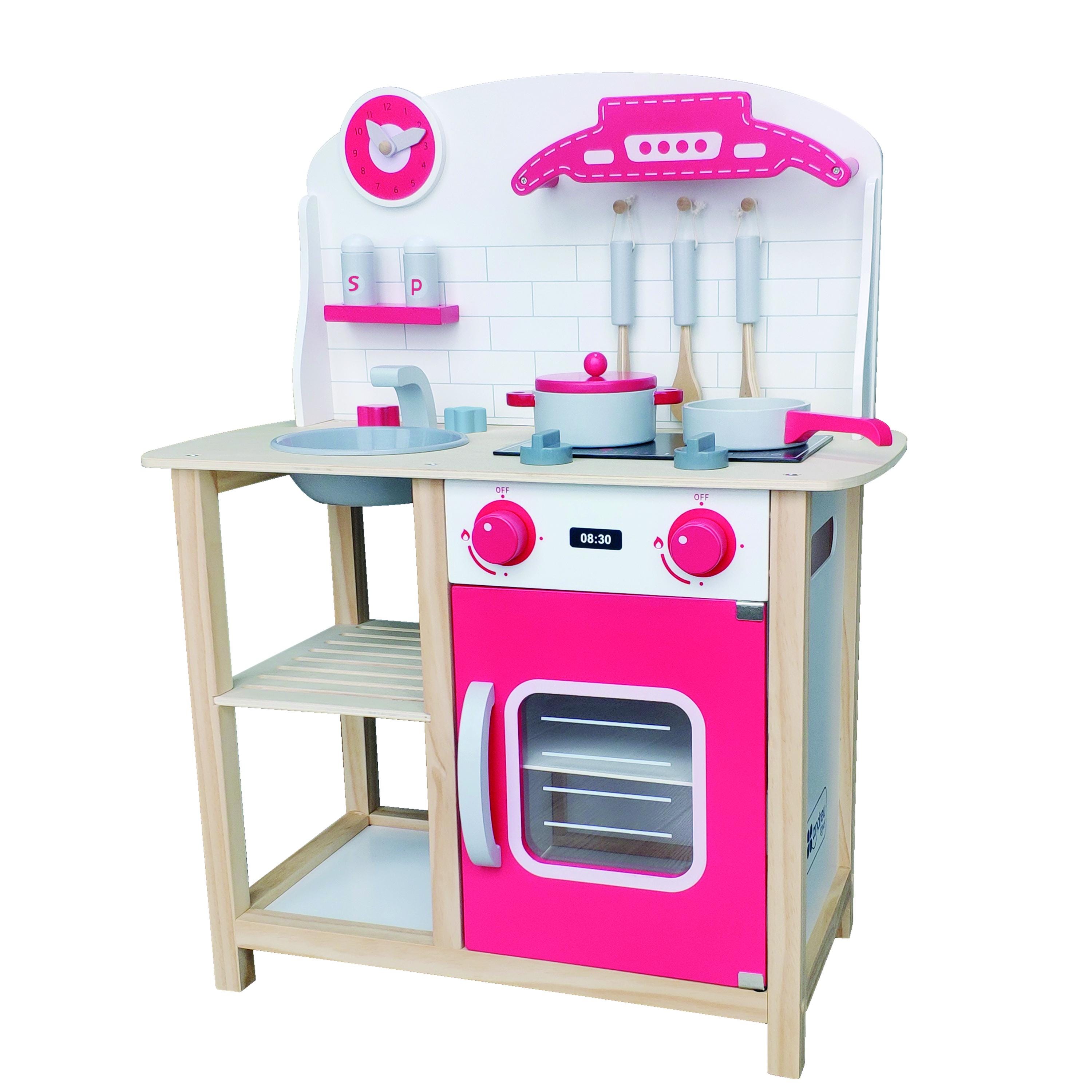 8 Piece Red Wooden Play Kitchen. Etsy