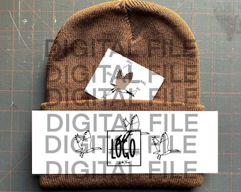 Geese Beanie Stencil - Embroidery Pattern - DIGITAL DOWNLOAD