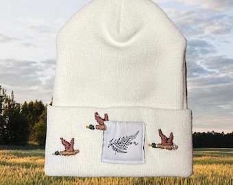 Mallard Duck Hand Embroidered Beanie