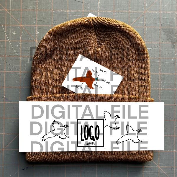 Pheasant Stencil - Carhartt Beanie - DIGITAL DOWNLOAD