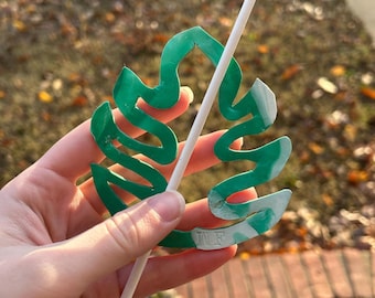 Variegated Monstera Leaf Hair Pin, Plant Girl Barrette, Polymer Clay Hair Accessories