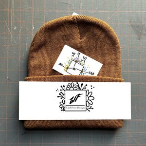 Floral Beanie Embroidery Pattern