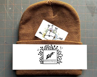 Floral Beanie Embroidery Pattern