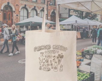 Farmers Market Club Canvas Tote Bag, Liberty Bag