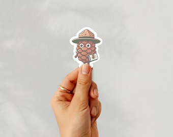 Pinecone Park Ranger Sticker