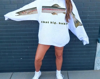 That Big, Huh? Fishing Hoodie, Funny Fisherman Sweatshirt