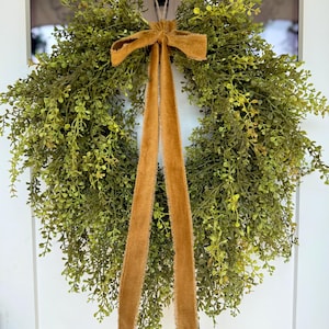 Cascading Fall Wreath for Front Door, Autumn Wreath, Fall Entryway Decor, Neutral Year Round Wreath, Modern Farmhouse Wreath, Cottage Wreath