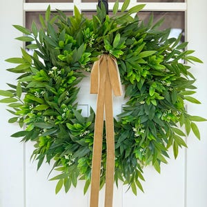 Year Round Wreath for Front Door, Greenery Wreath, All Season Wreath, Everyday Wreath, Modern Farmhouse Wreath, Entryway Summer Wreath