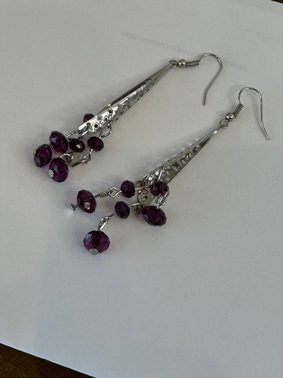 Perferated triangle Dangle earrings - image 4