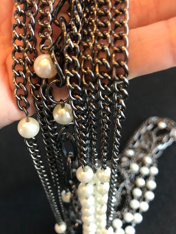 Multi Strand chain and Pearl Necklace