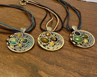 Lia Sophia Ornate pendant necklaces