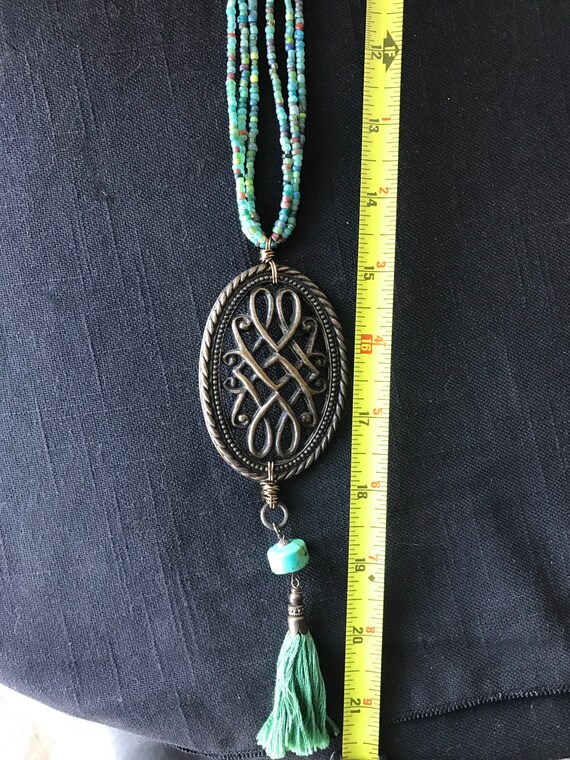 Celtic Amulet Opera Length Necklace - image 2