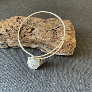 Because I love you Charm Wire Bracelet