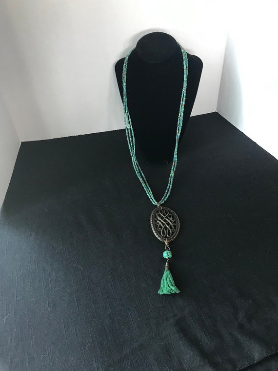 Celtic Amulet Opera Length Necklace - image 4