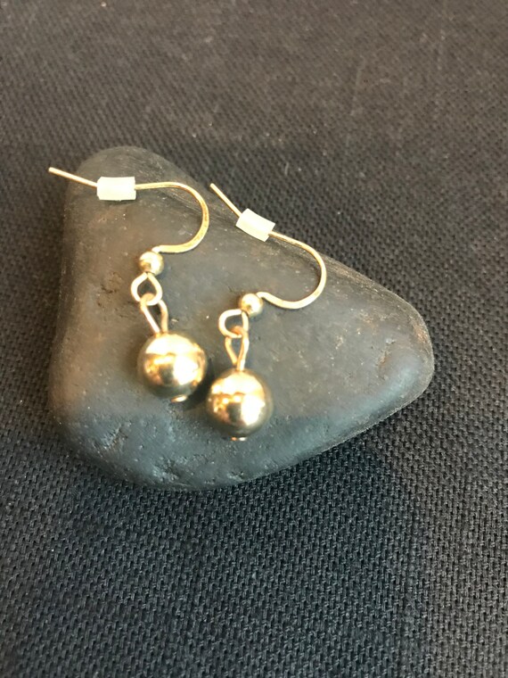 Petite Gold Ball Dangle earrings
