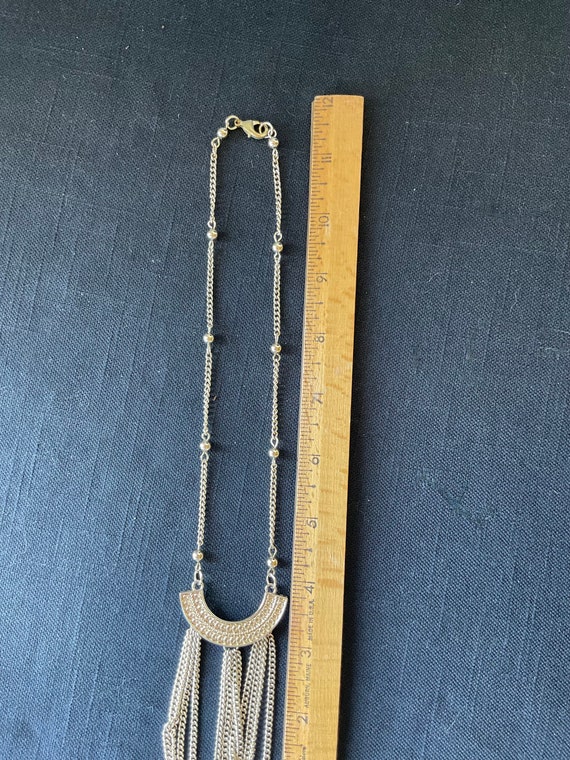 Textured Gold half circle with Fringe - image 3