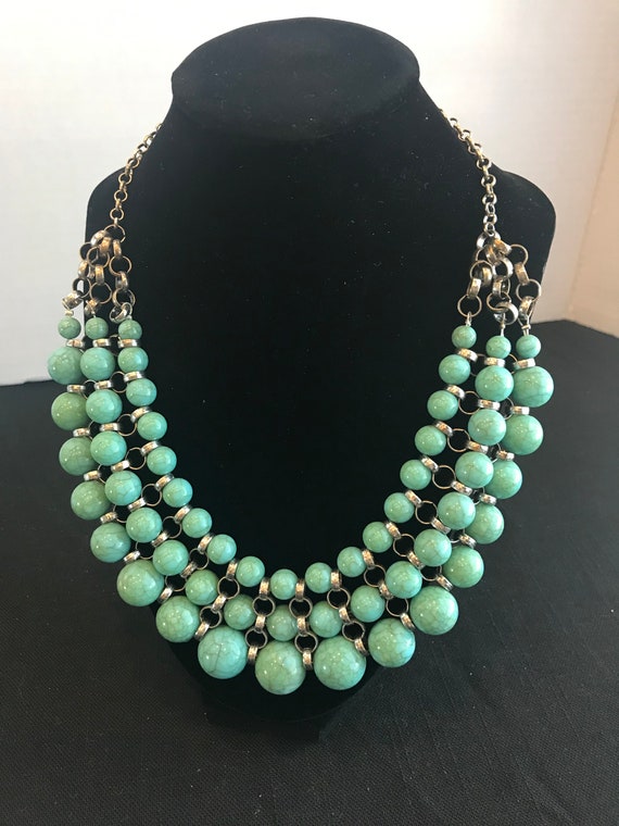 Beaded Statement Necklace - image 1