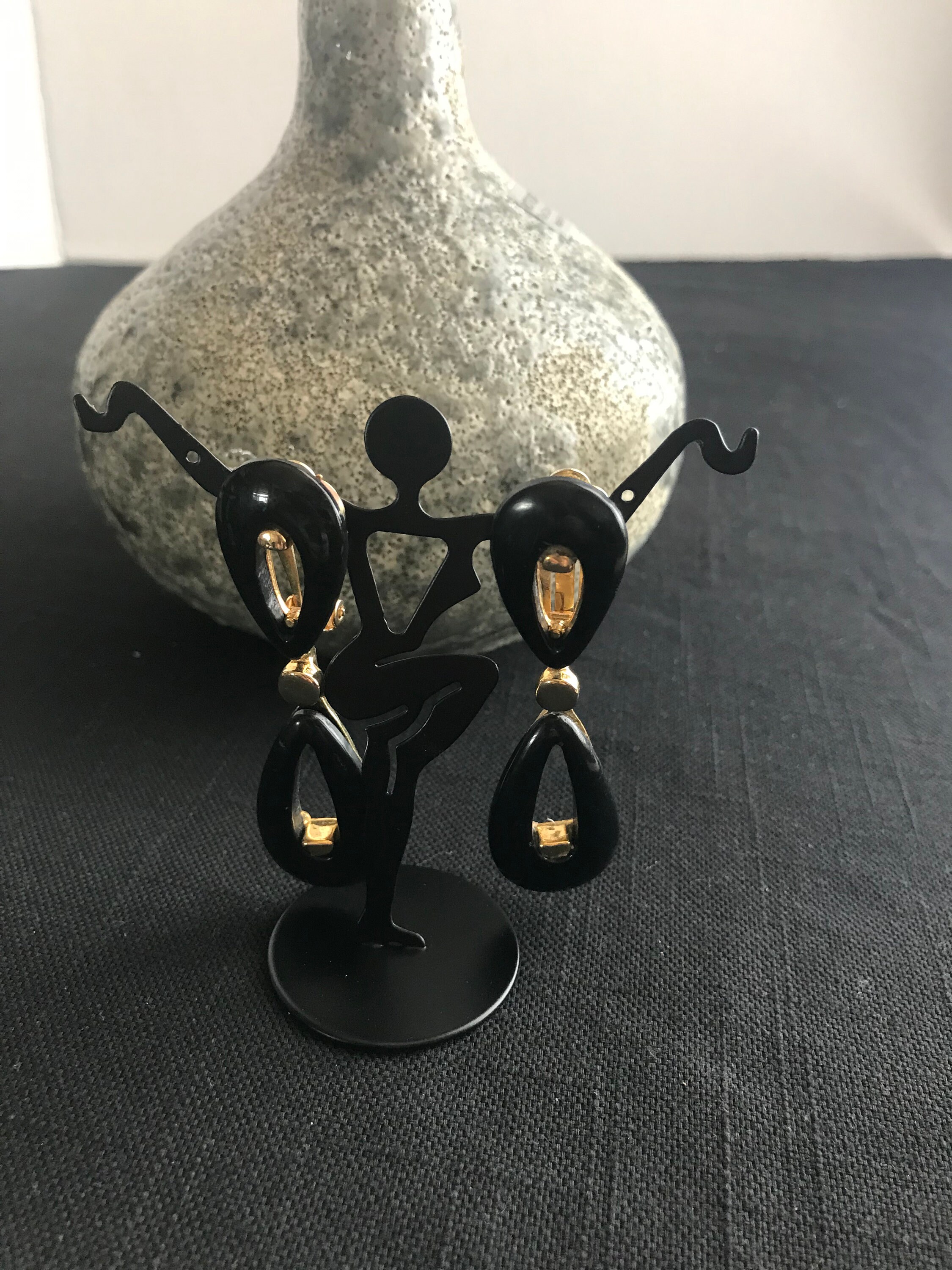 Boucles D'oreilles Pendantes Vintage 'goutte D'eau' - Neuf Avec étiquettes