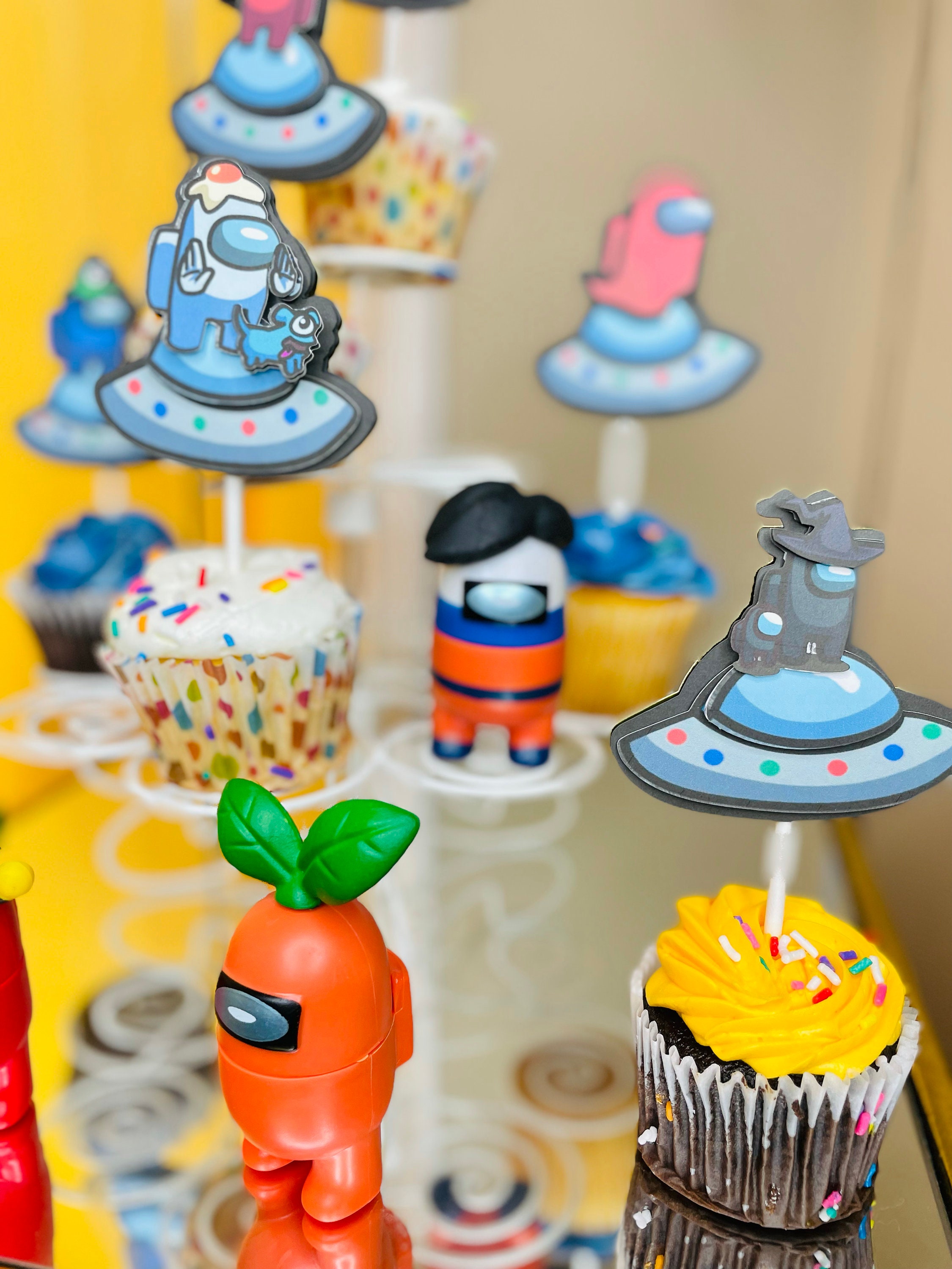 Among Us Cupcake Toppers Etsy Ireland