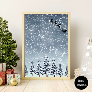 holiday decor, Christmas decor, happy holidays, winter wonderland, snow, digital download
