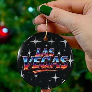 Las Vegas Christmas Ornament, Travel Ornament, Gift for Travelers, Las Vegas Ornament, Gift for Las Vegas Travelers, Travel Lovers Gift